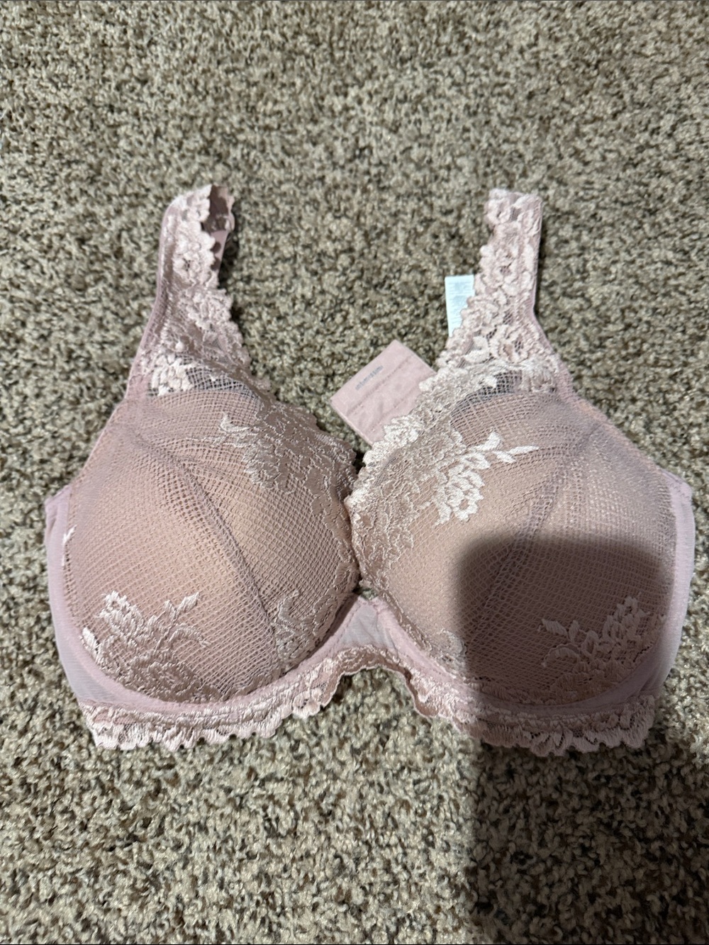 Lace Underwire Bra in Blush Pink